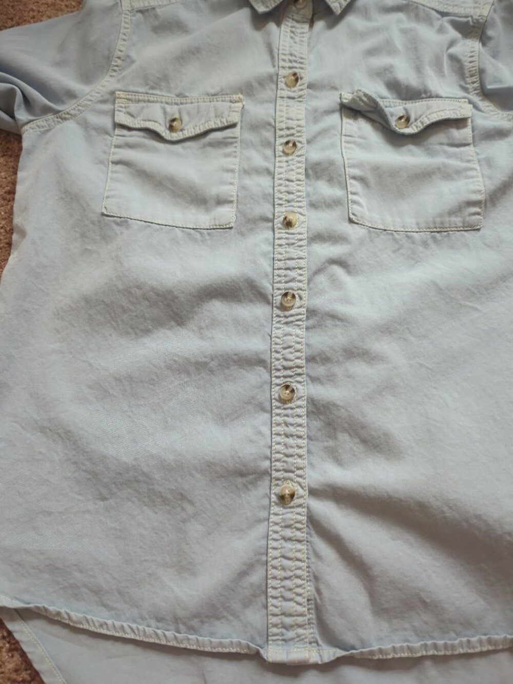 Toad&Co Arroyo Twill Organic Cotton Button Down Shirt Womens Small - Picture 10 of 13